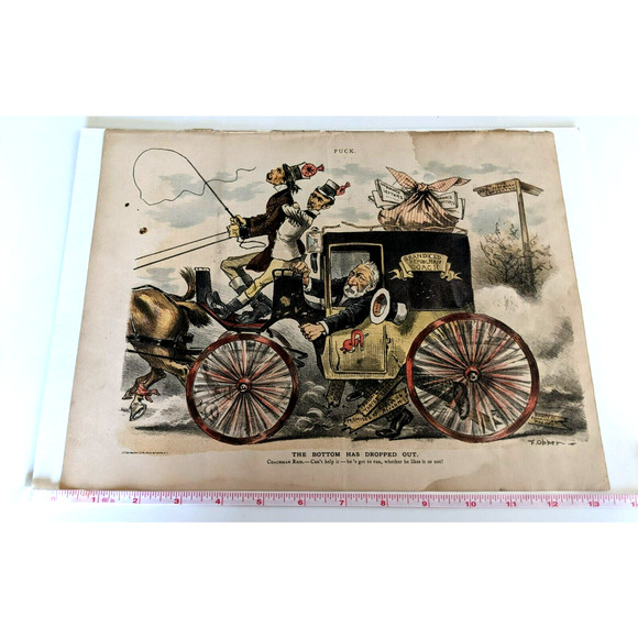 Vintage PUCK Magazine Political Print - Picture 3 of 6